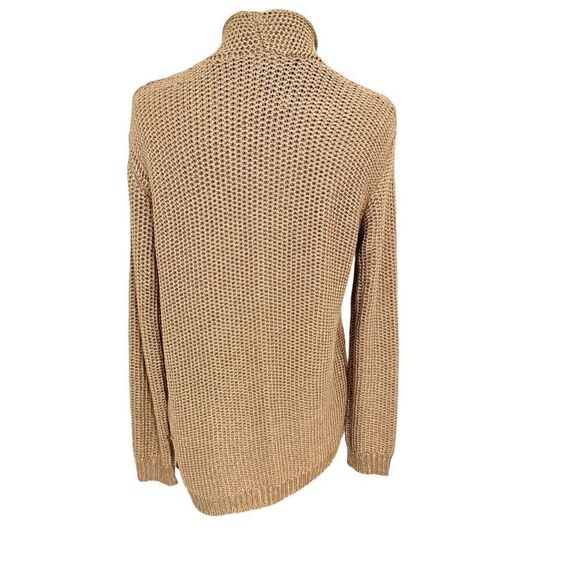 Caroll Paris Flyaway Open Sweater Cardigan Size 40 Medium 8 US Taupe Beige - Picture 3 of 6